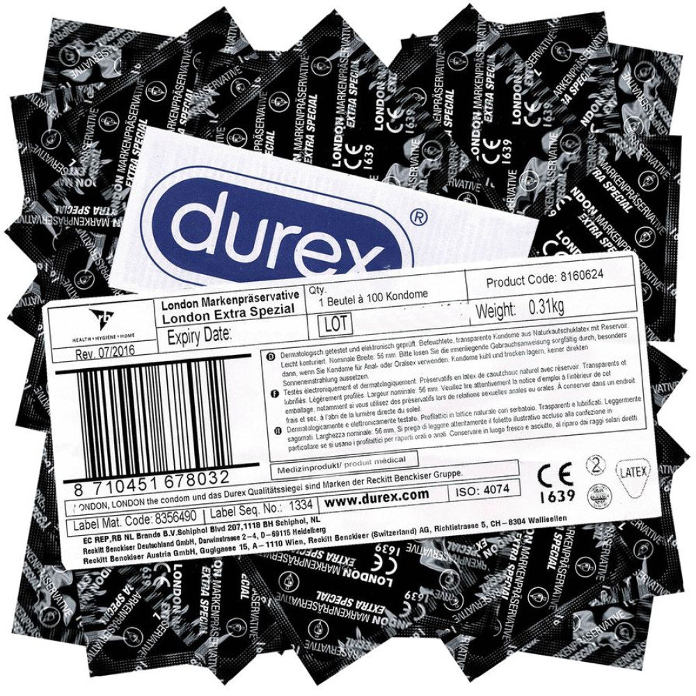 Durex London Extra Special Condoms 100 Pcs.