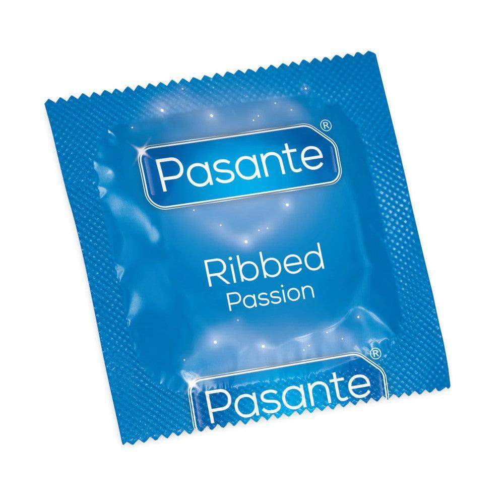 12 pcs. Pasante Passion ribbed condoms