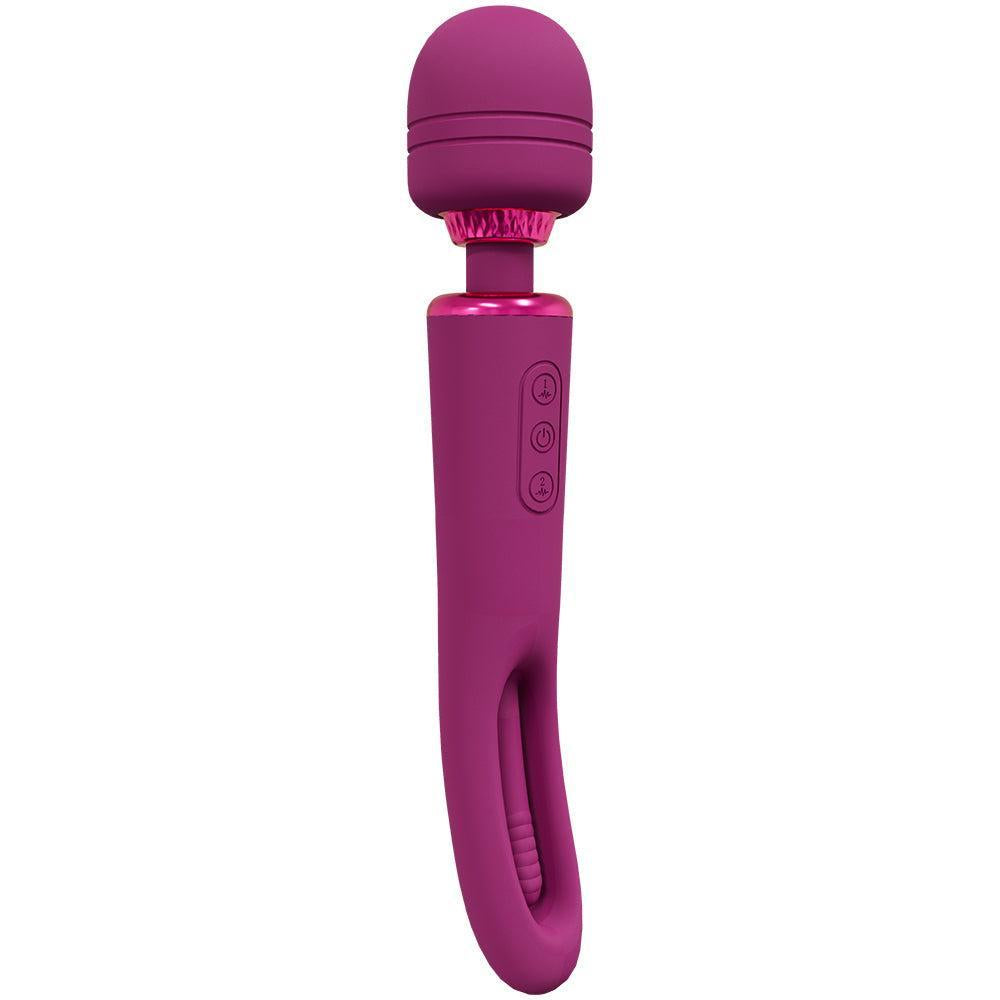 2 in 1 Wand massager with innovative G-spot vibrator Vive Kiku pink
