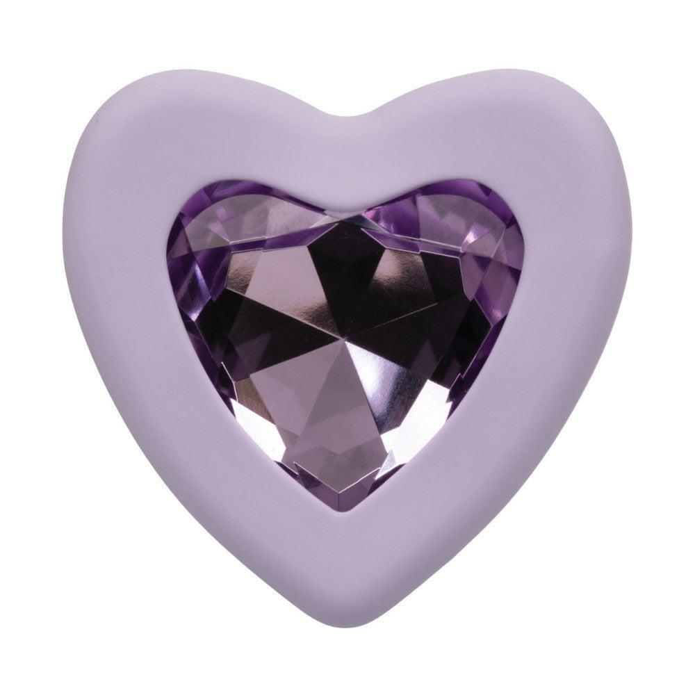 First Time Crystal Booty Silicone Butt Plug Set Purple