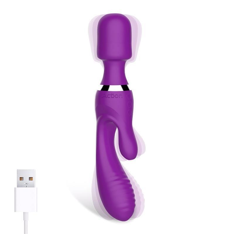 Double Action #15 Silicone Wand & Rabbit Vibrator