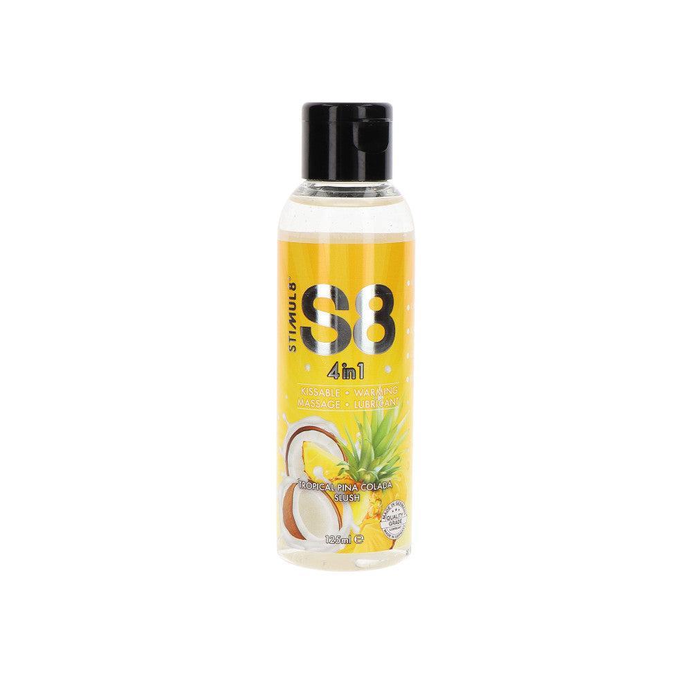 4 in 1 Lubricant & Massage Oil with Warming Effect Pina Colada 125ml