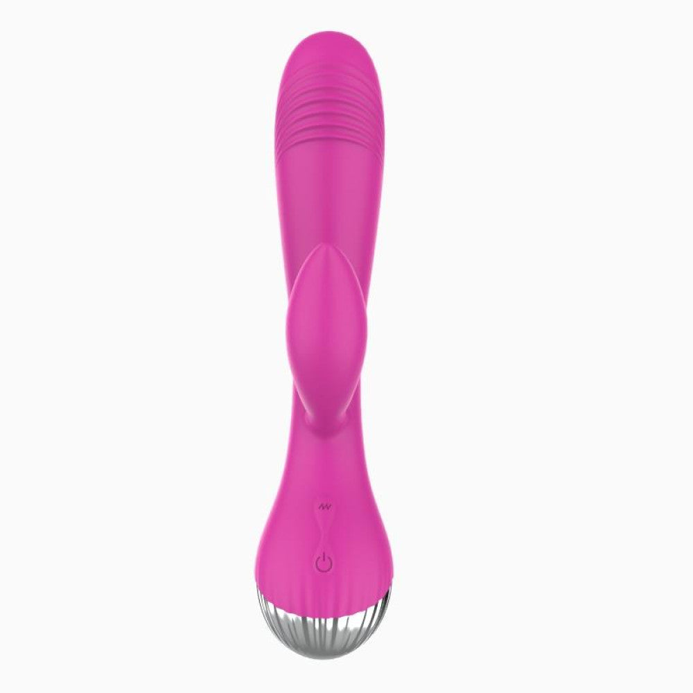 A-Gusto Rechargeable Silicone Rabbit Vibrator Pink