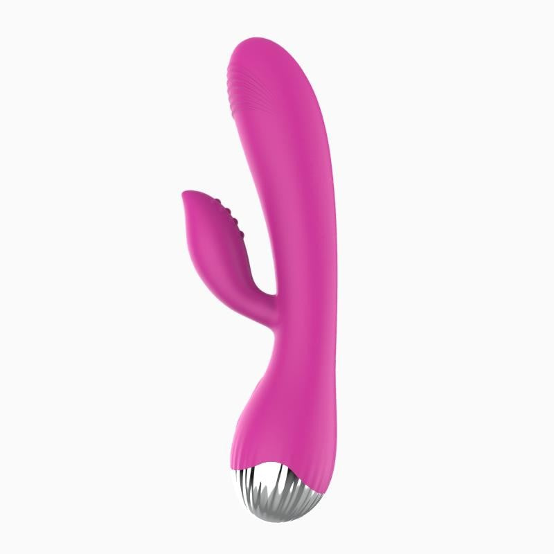 A-Gusto Rechargeable Silicone Rabbit Vibrator Pink