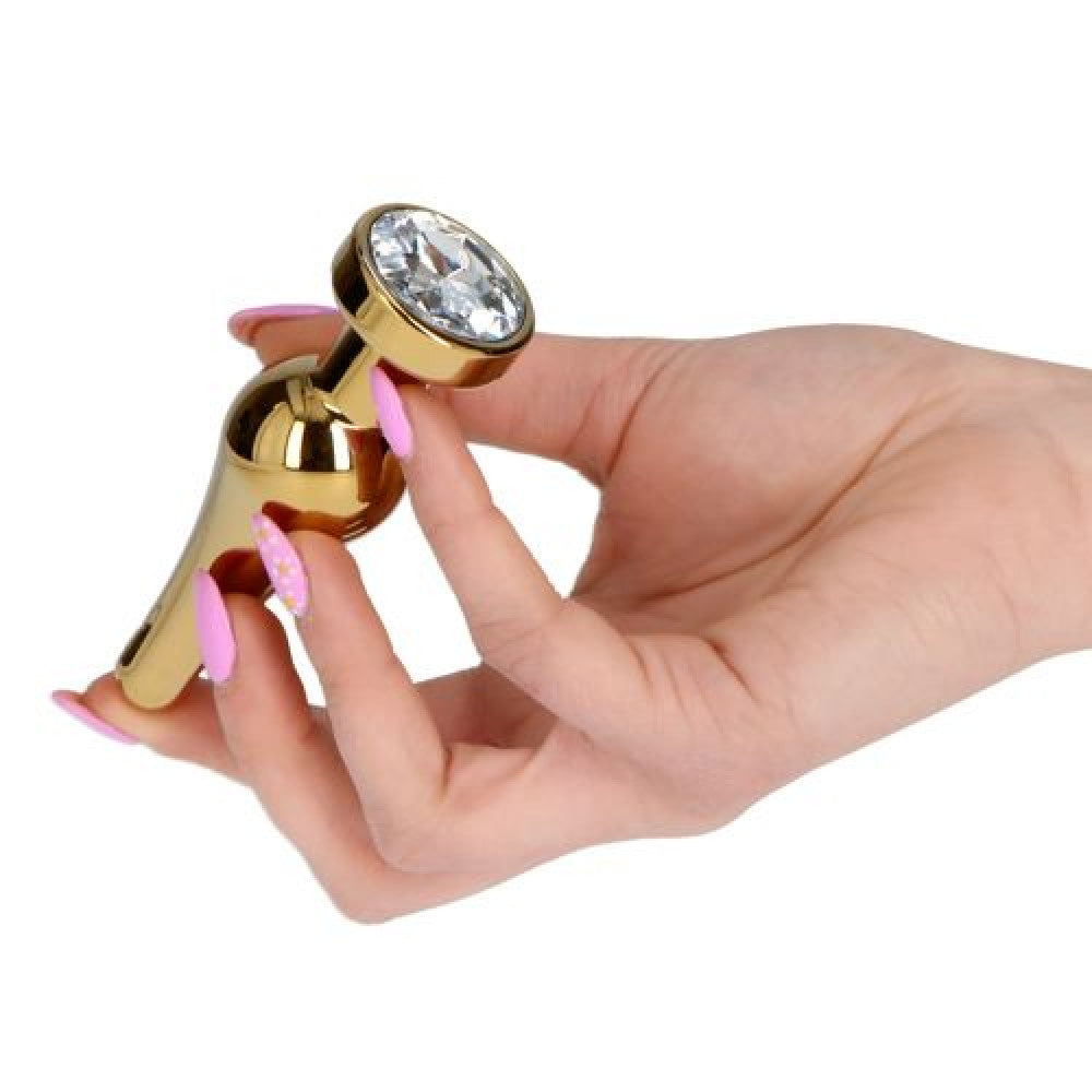 Ace Of Spades Crystal Metal Butt Plug Gold