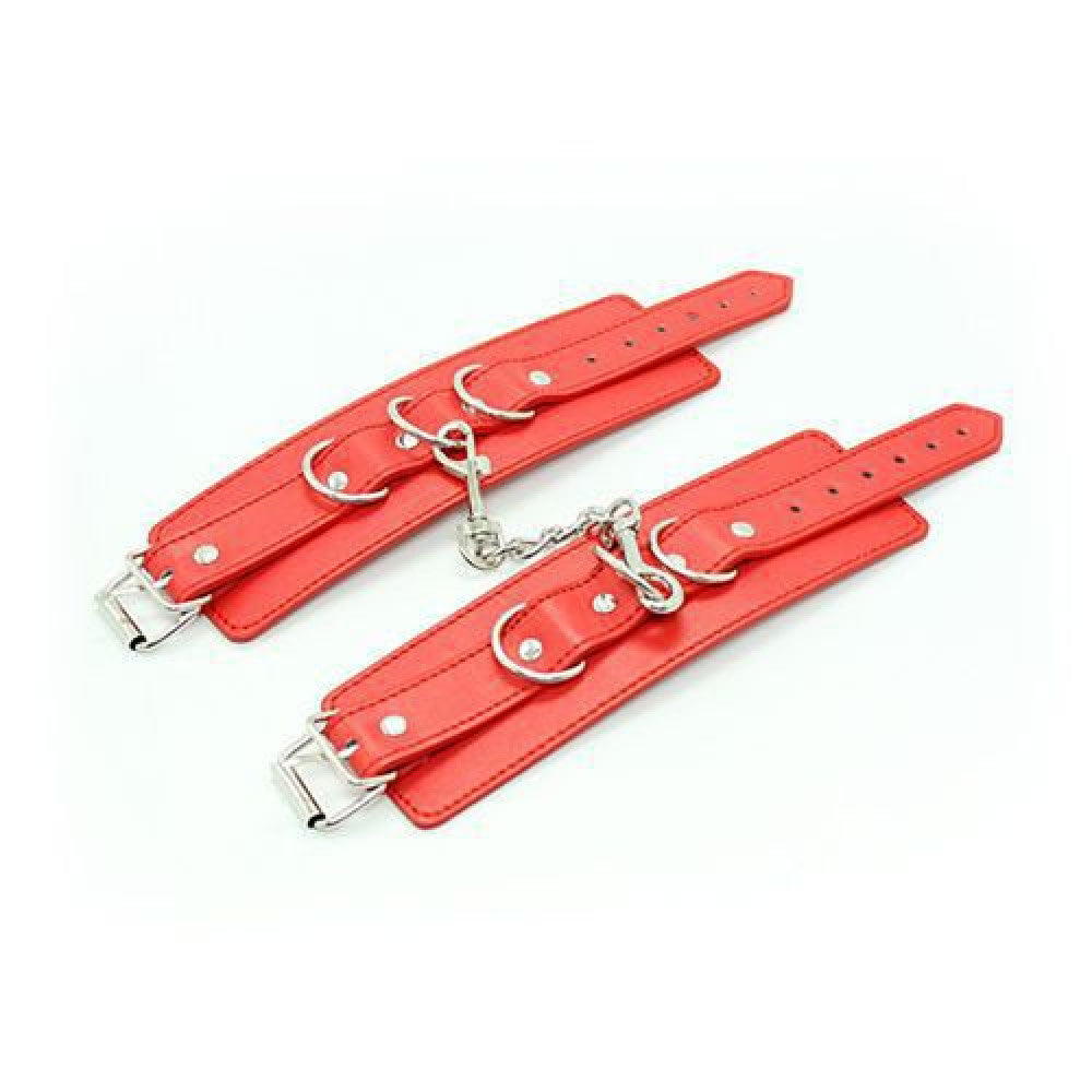 Adjustable Handcuffs Wrist Restraints Red