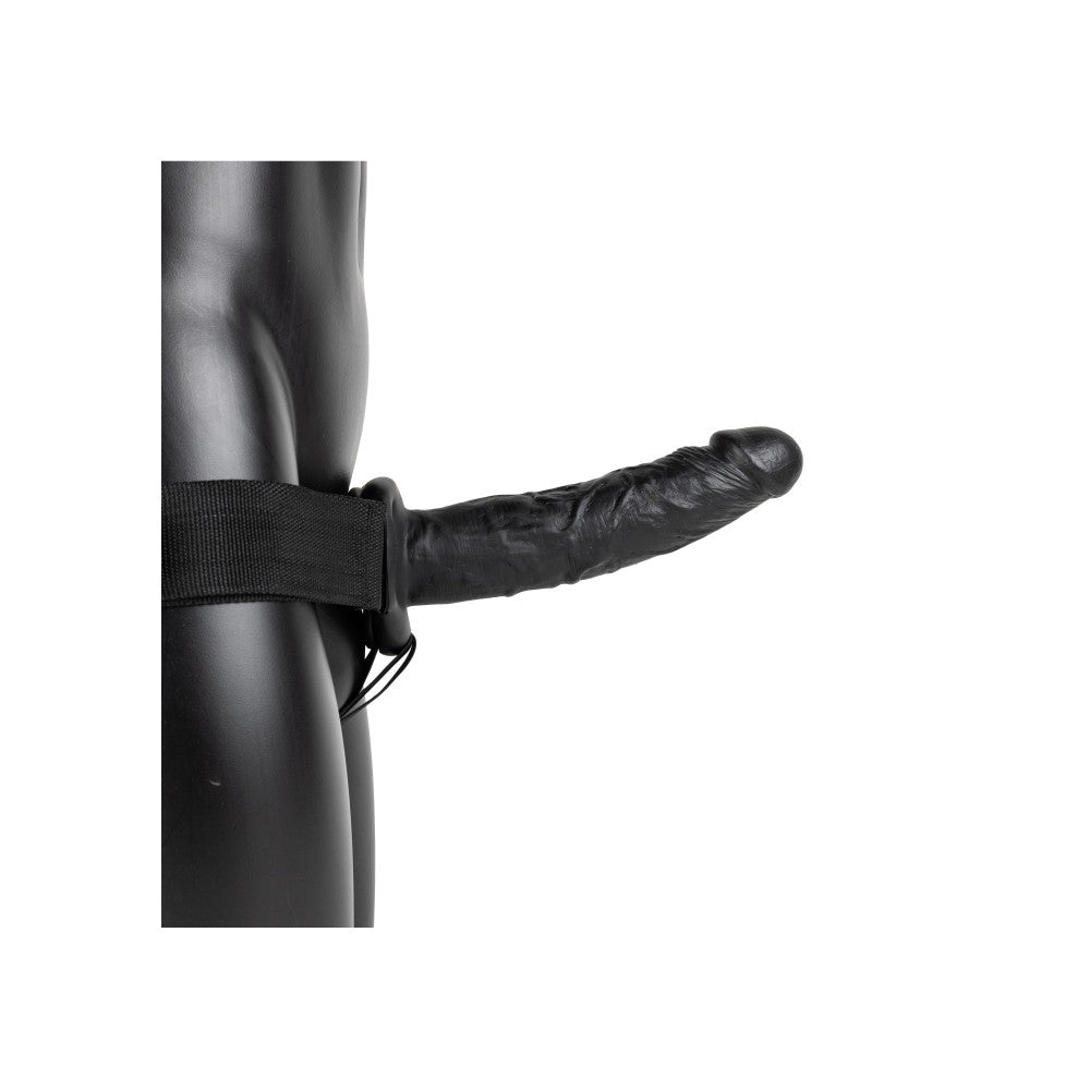 Real Rock Adjustable Strap-on with Realistic Dildo 8" Black
