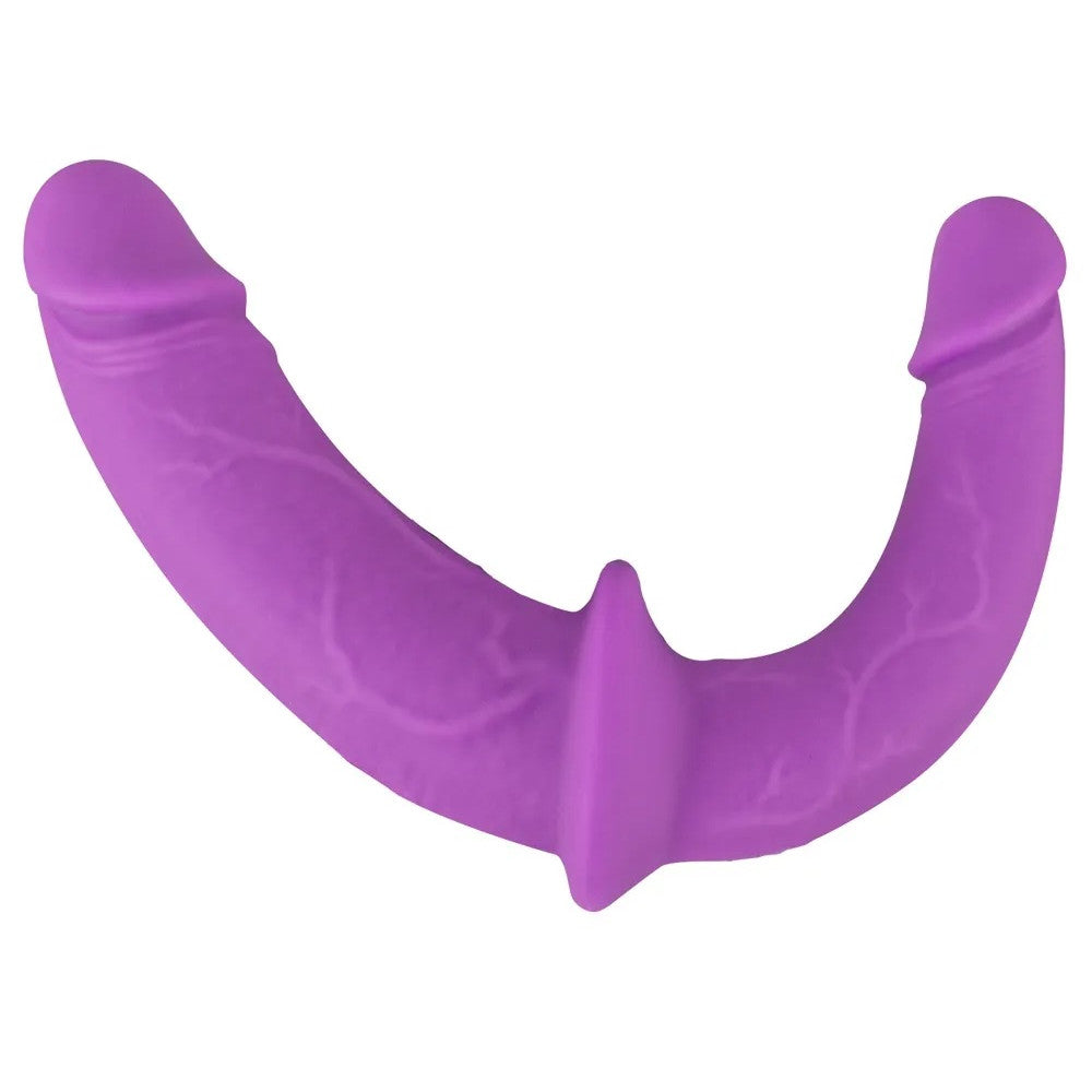 Adjustable strap-on belt with double silicone dildo Sweet Smile