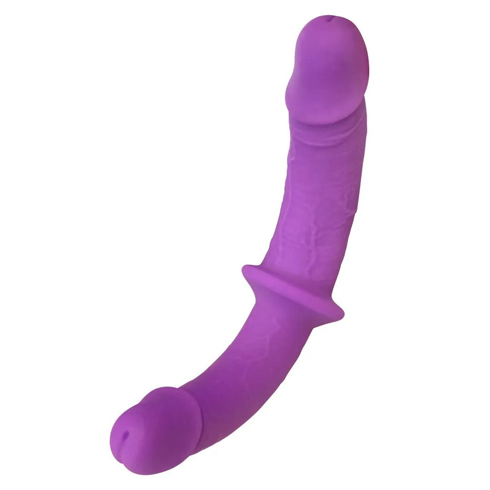 Adjustable strap-on belt with double silicone dildo Sweet Smile