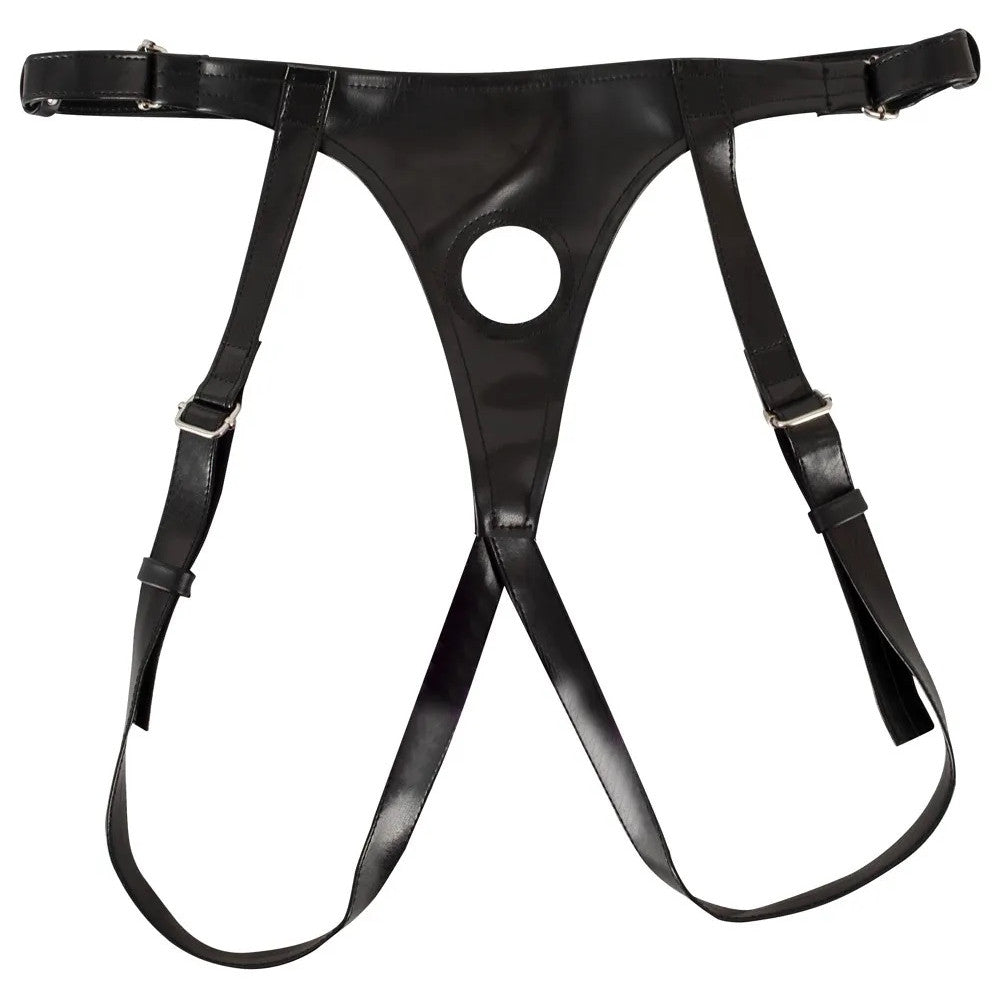 Adjustable strap-on belt with double silicone dildo Sweet Smile