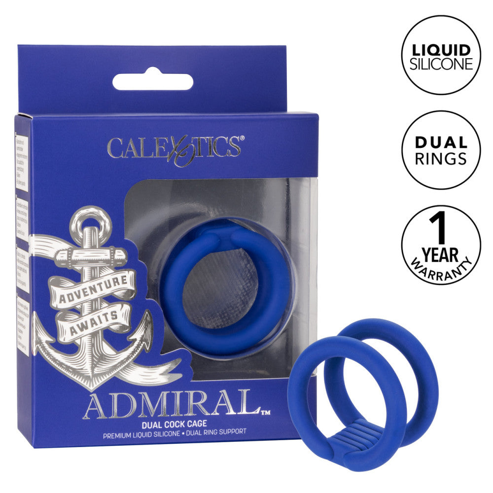 Admiral Dual Cock Cage Silicone Cock Ring