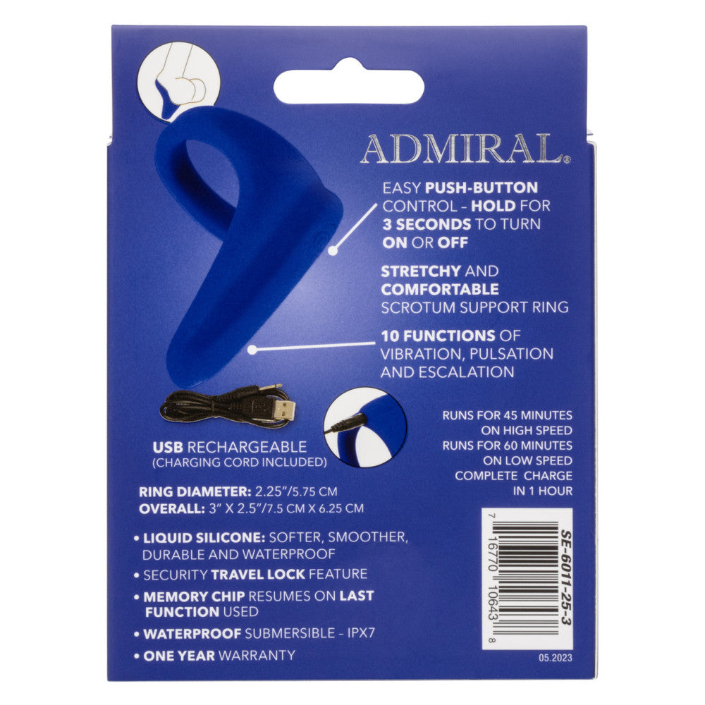 Admiral Rechargeable Vibrating Perineum Cock Ring
