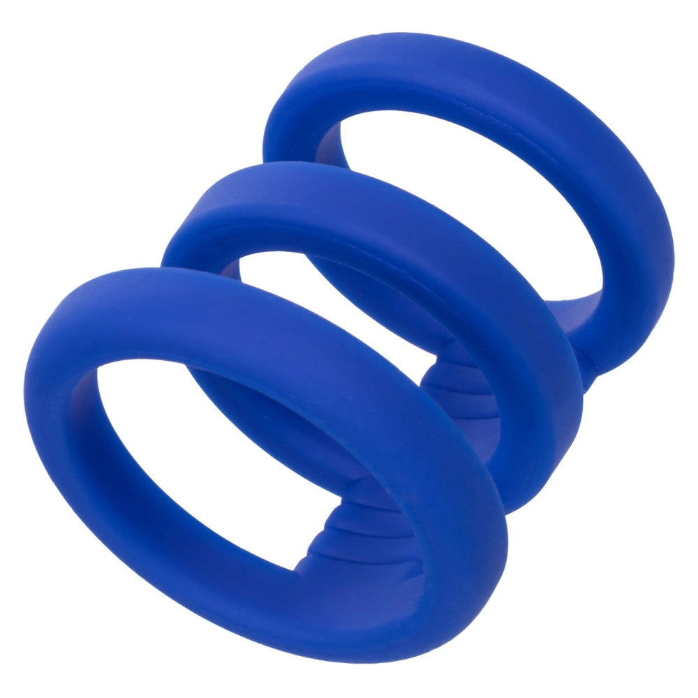Admiral Silicone Triple Cock Cage Blue