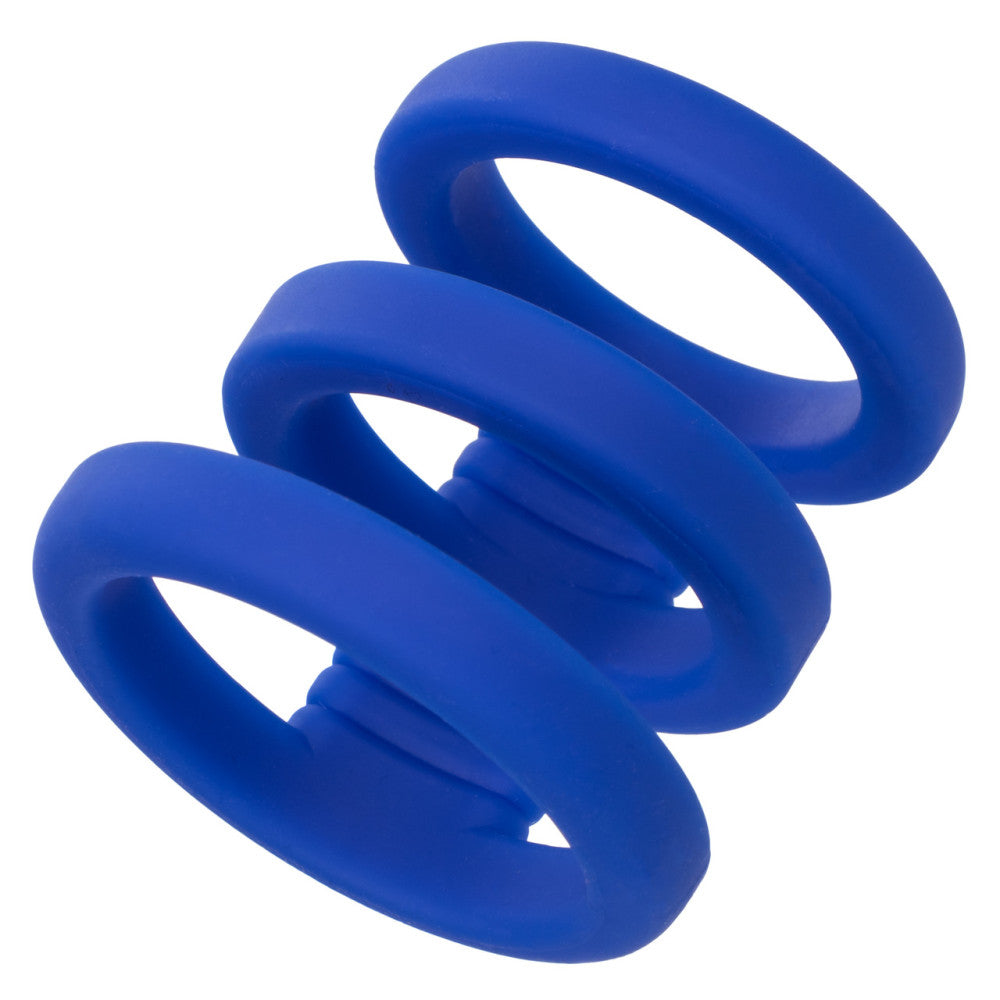 Admiral Silicone Triple Cock Cage Blue