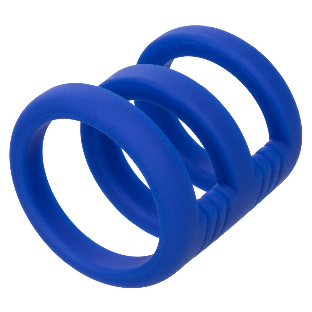 Admiral Silicone Triple Cock Cage Blue