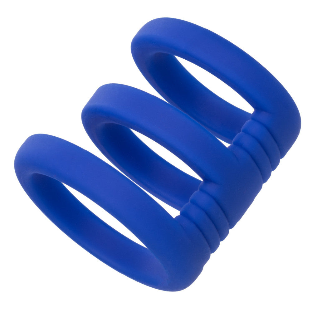 Admiral Silicone Triple Cock Cage Blue