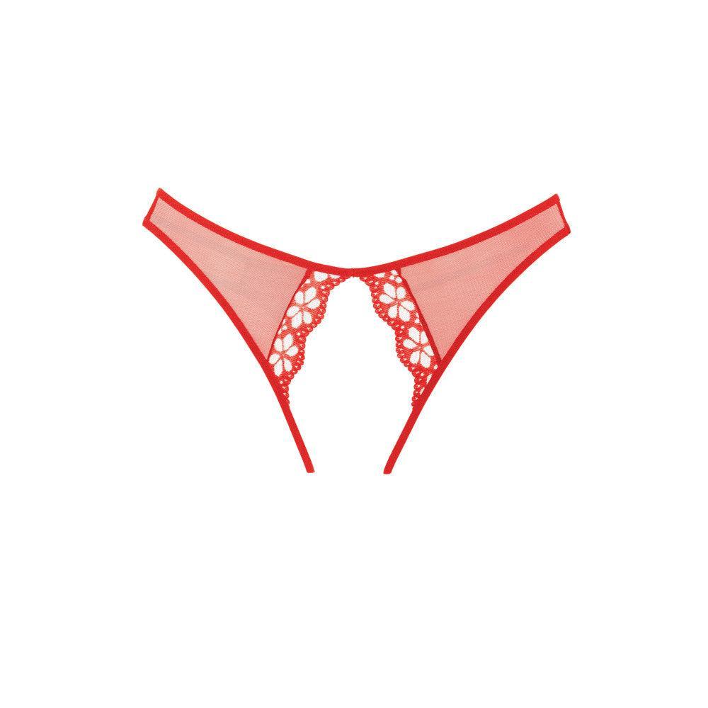 Mirabelle Crotchless Panties Red