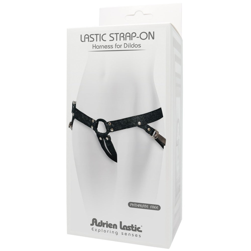 Adrien Lastic Adjustable Strapon Harness - Black Denim