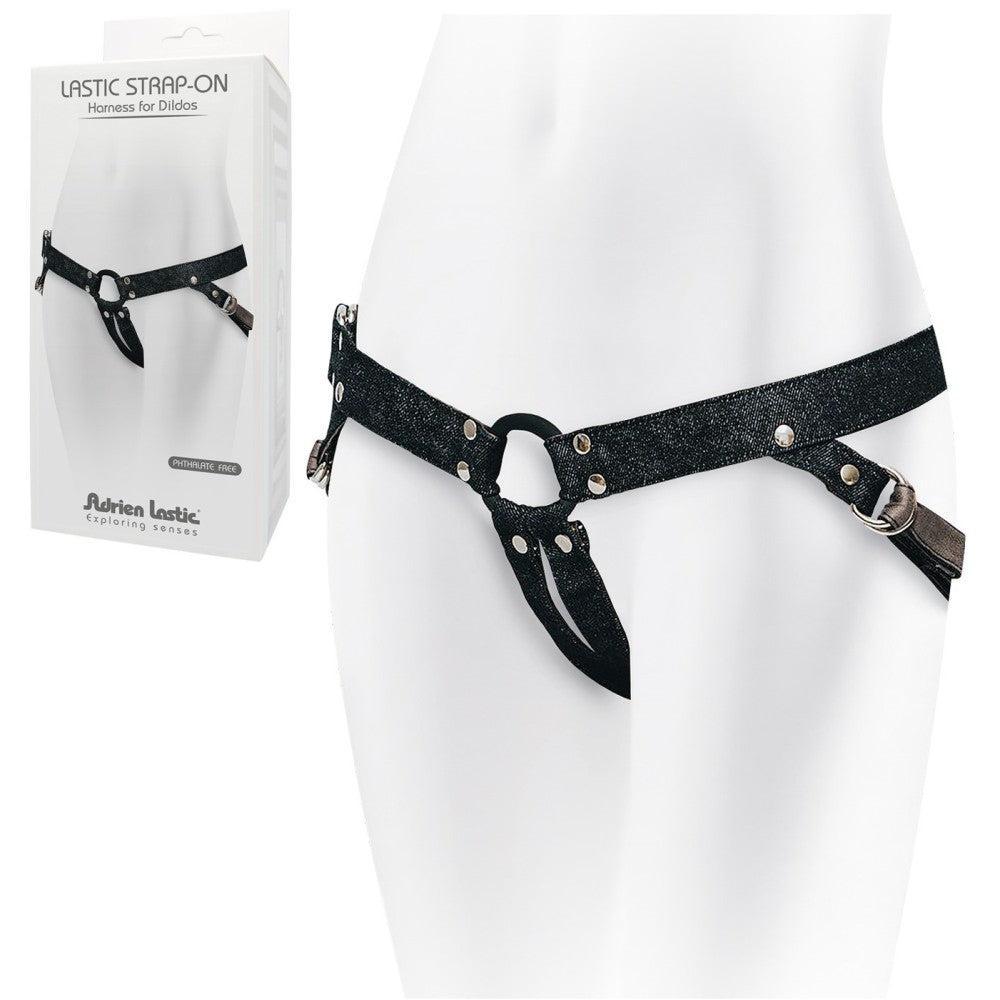 Adrien Lastic Adjustable Strapon Harness - Black Denim