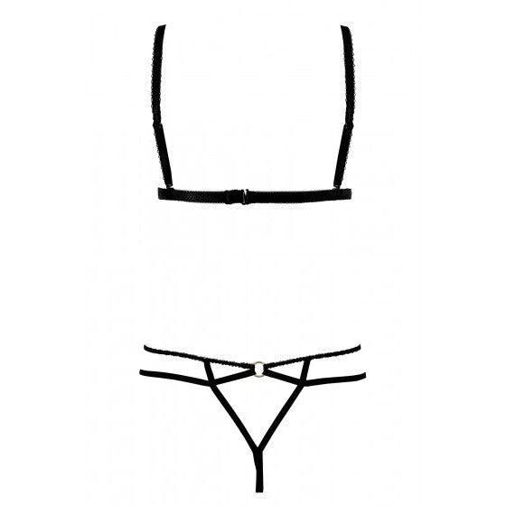 Alcyone Erotic 2-Piece Crotchless Lingerie Set