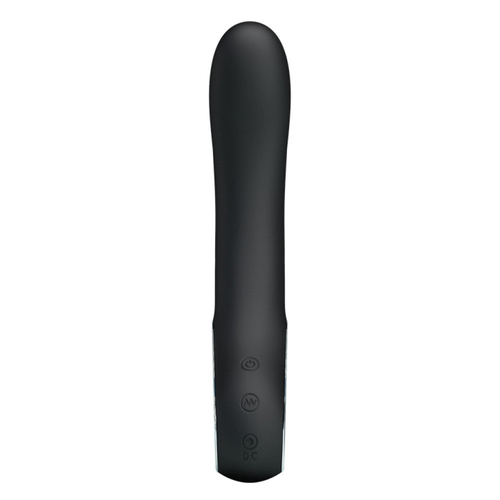 Alston Silicone Rechargeable Vibrator Black 20cm.