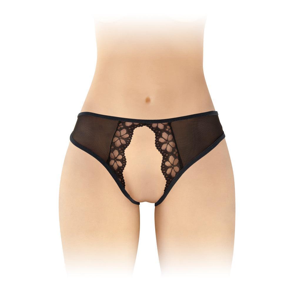 Ambre Sexy Crotchless Briefs Black