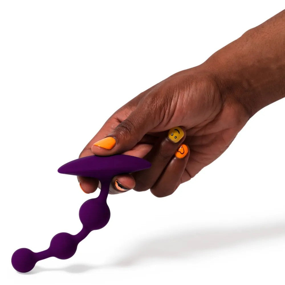 Amp Silicone Anal Beads Purple