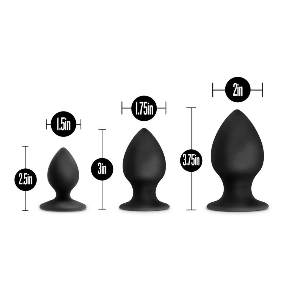Anal Adventures Platinum Silicone Butt Plug Set