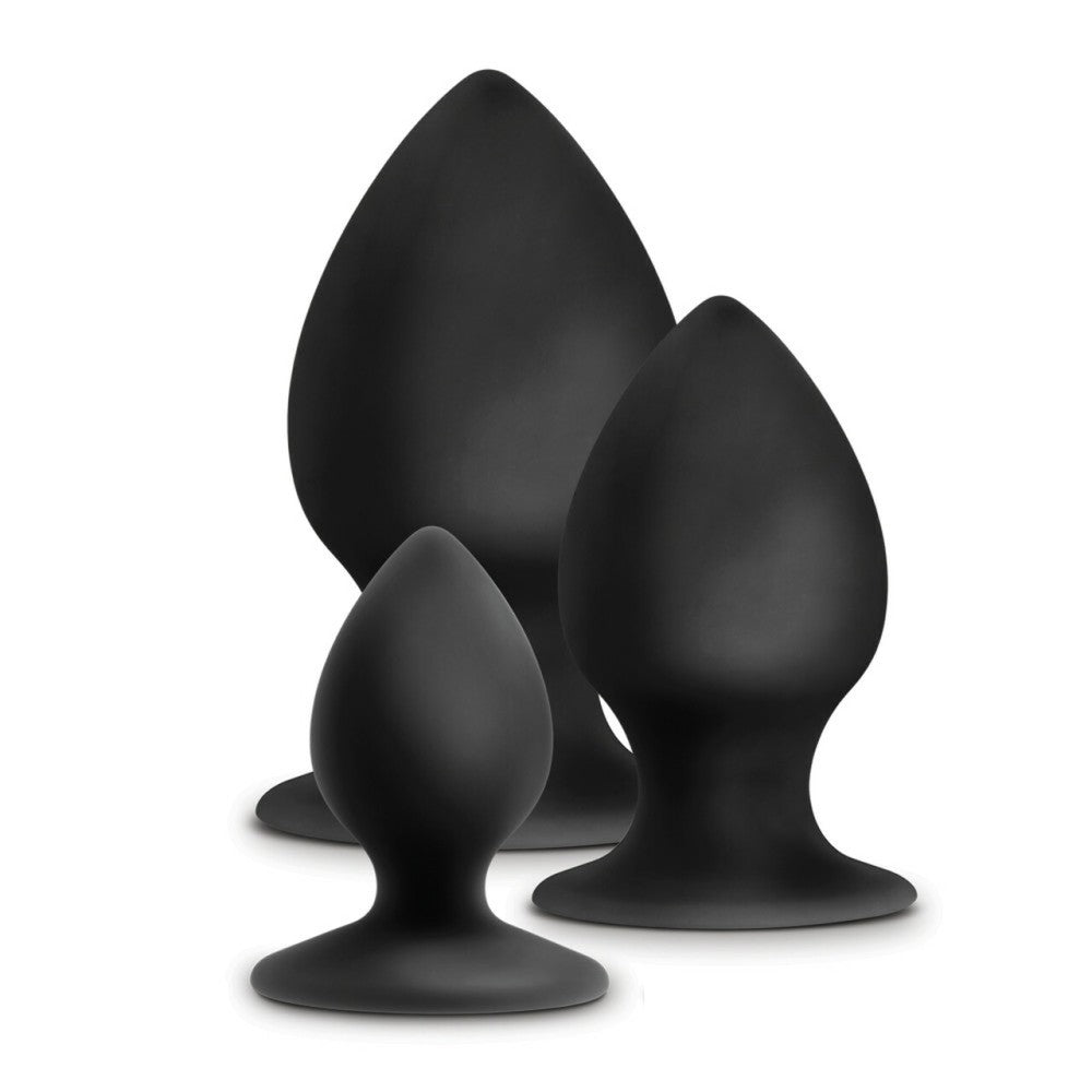 Anal Adventures Platinum Silicone Butt Plug Set