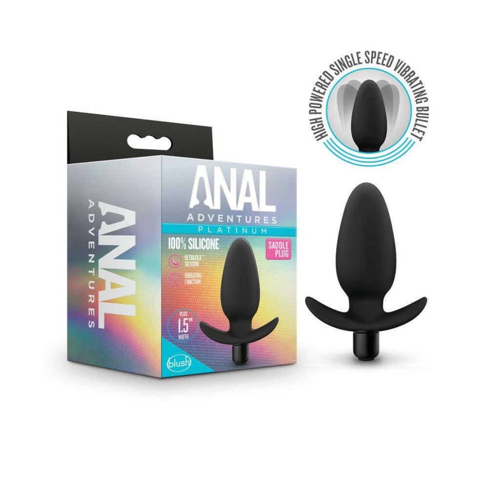 Anal Adventures Saddle Plug Powerful Silicone Anal Stimulator Black