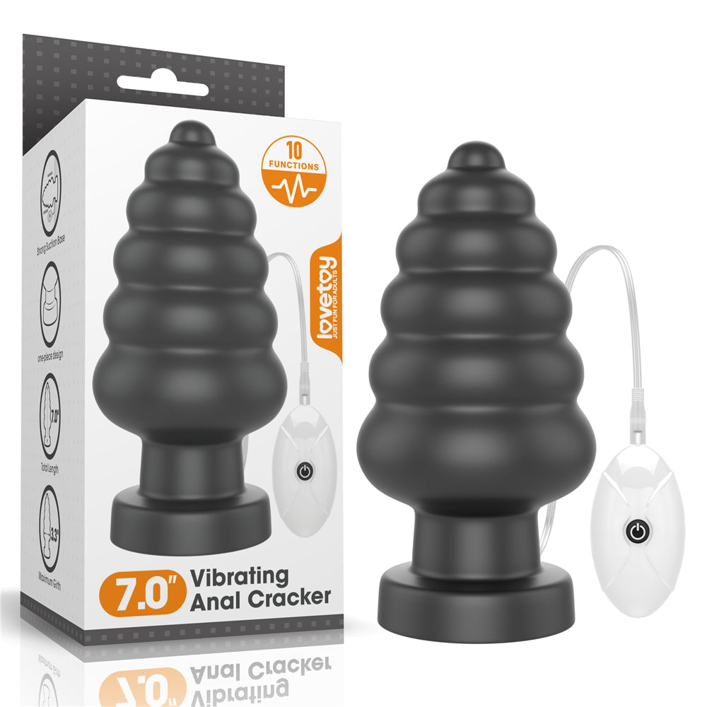 Anal Cracker Large Vibrating Butt Plug 7"