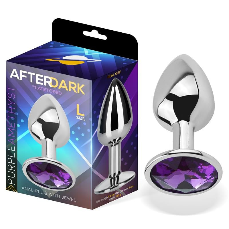Anal Jewel Butt Plug L Crystal Purple