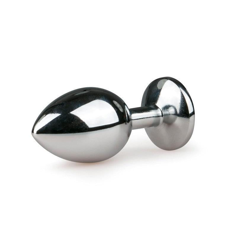 Metal Silver Butt Plug #2 with Crystal