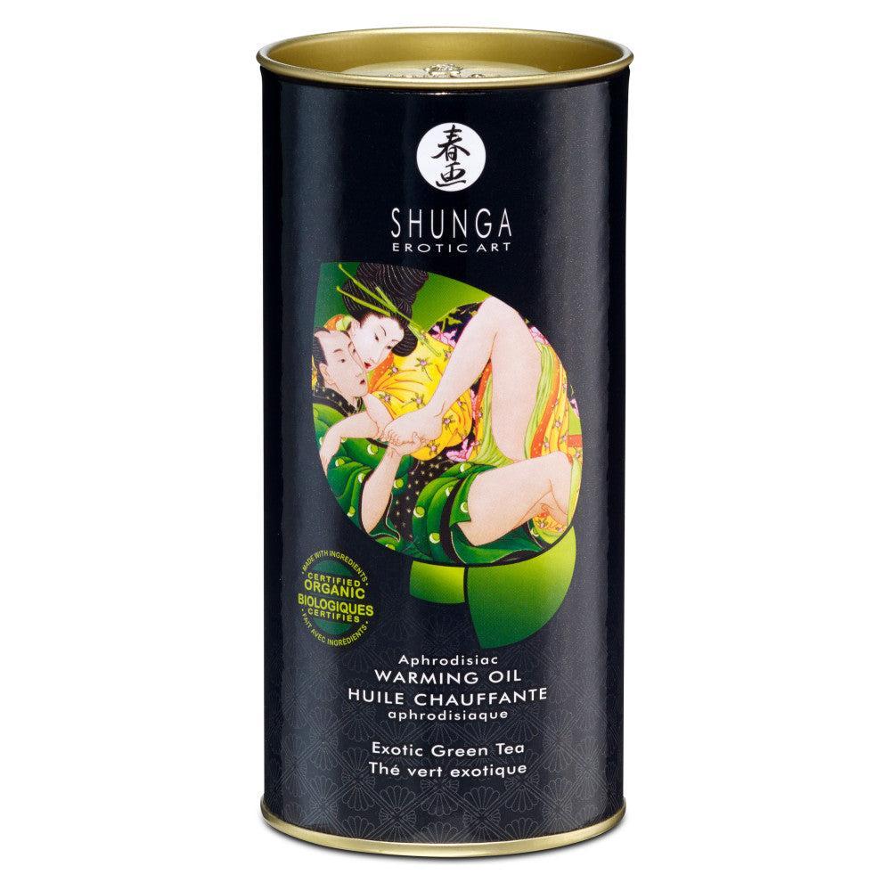 Aphrodisiac - warming oil for erogenous zones Shunga Green Tea 100 ml.