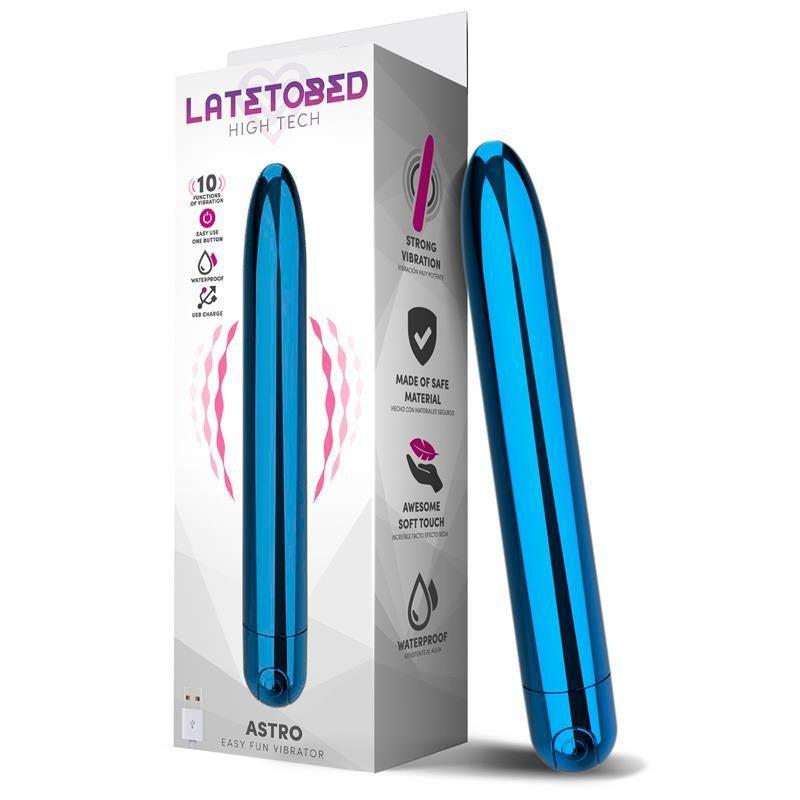 Astro Powerful Rechargeable Classic Vibrator Pearl Blue