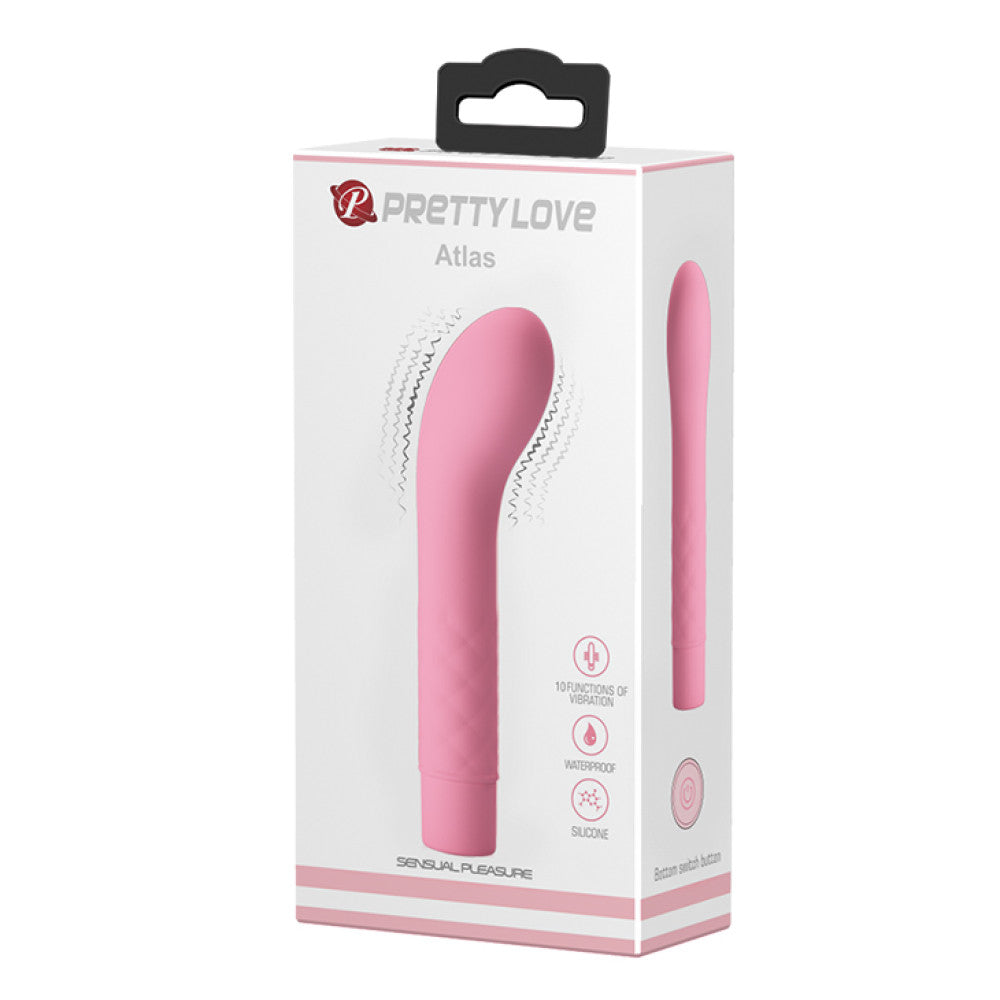 Atlas G-spot Silicone Vibrator Pink