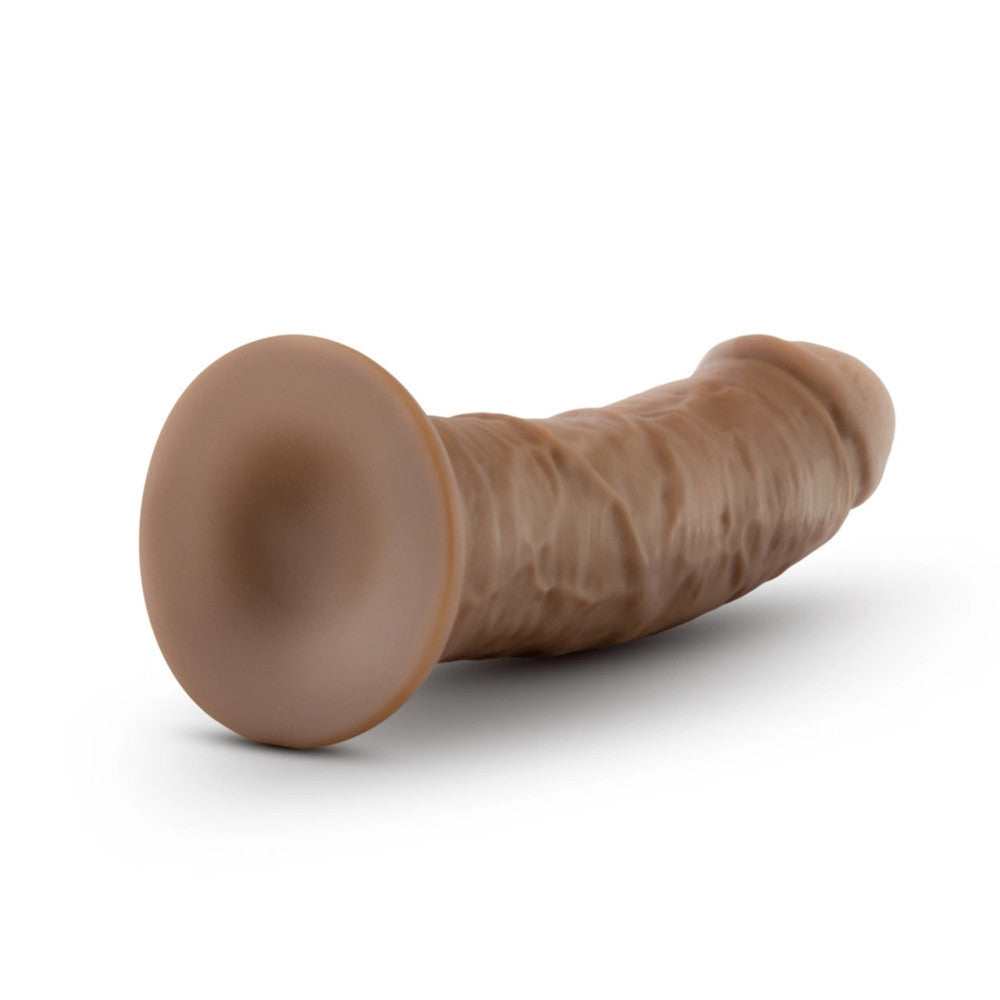 Au Naturel 8" Mocha Double Layer Realistic Cyber Leather Dildo