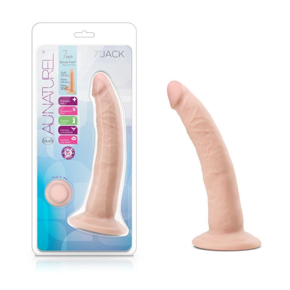 Au Naturel Jack Cyber Skin Realistic Double Layer Dildo 7"
