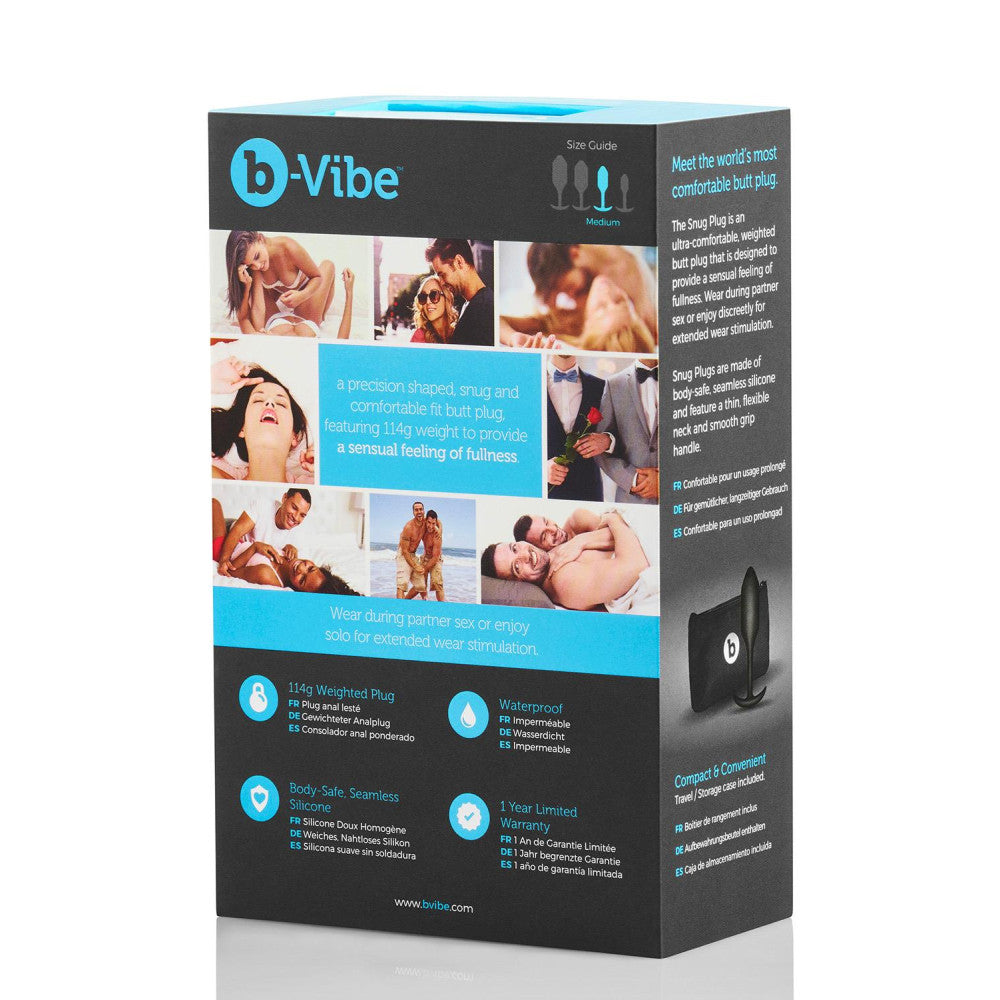 B-Vibe Snug 2 Weighted Silicone Butt Plug
