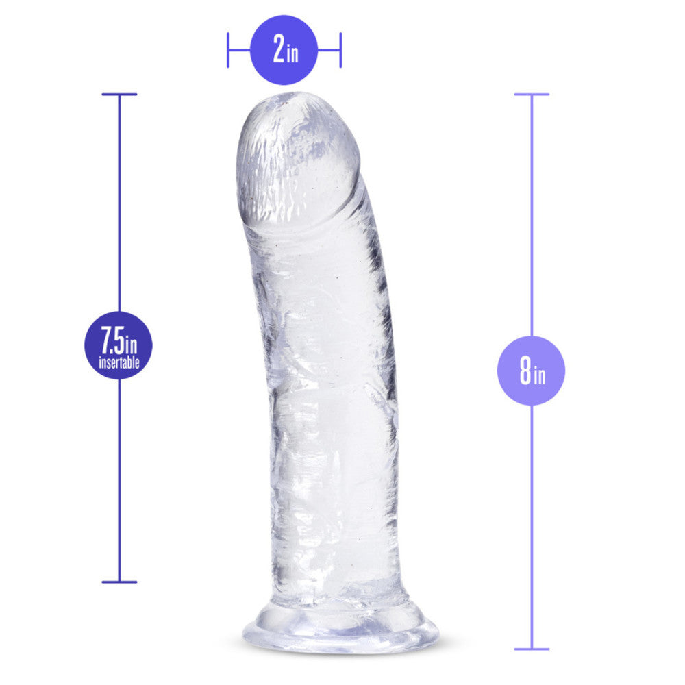 B Yours Plus Realistic Suction Cup Dildo 8" Clear