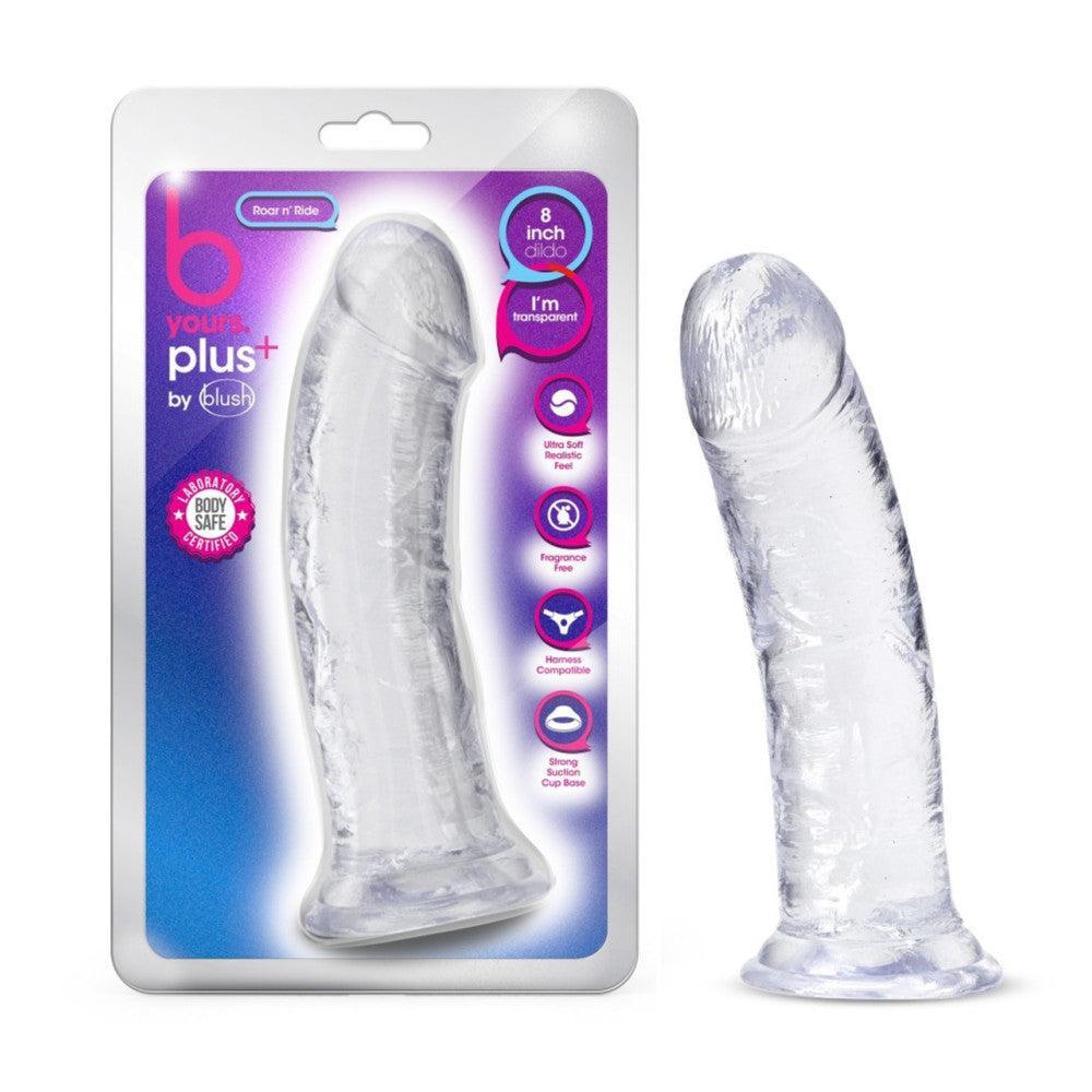 B Yours Plus Realistic Suction Cup Dildo 8" Clear