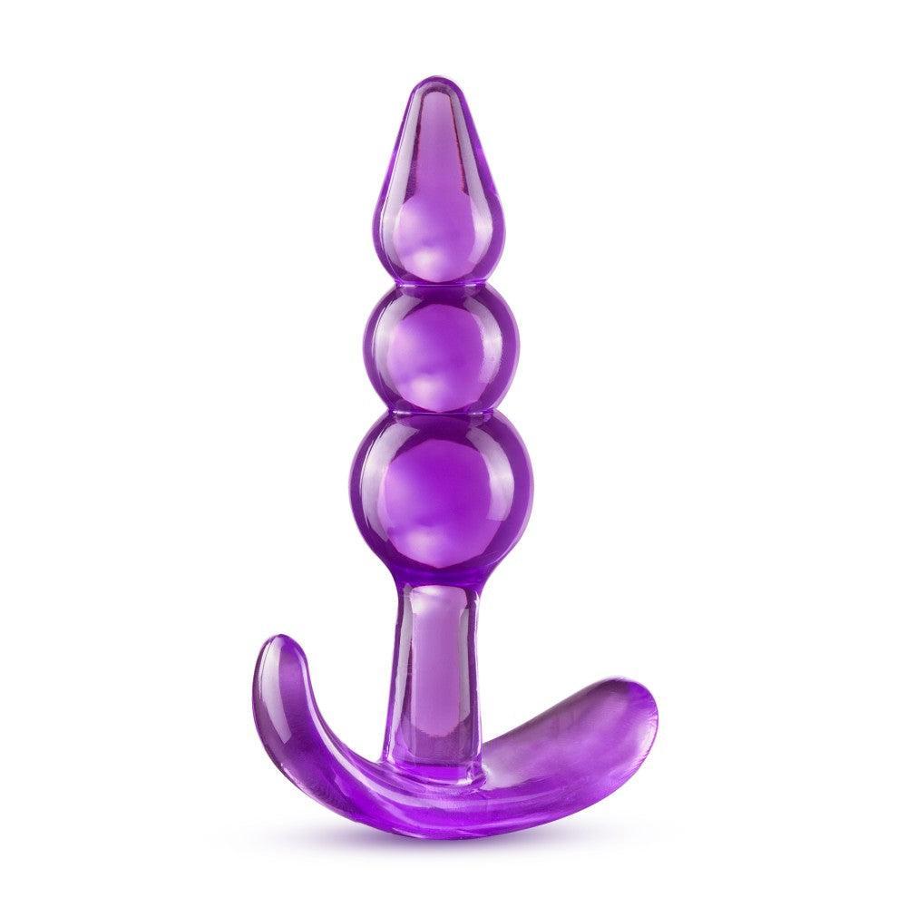 B Yours Triple Bead Butt Plug Purple