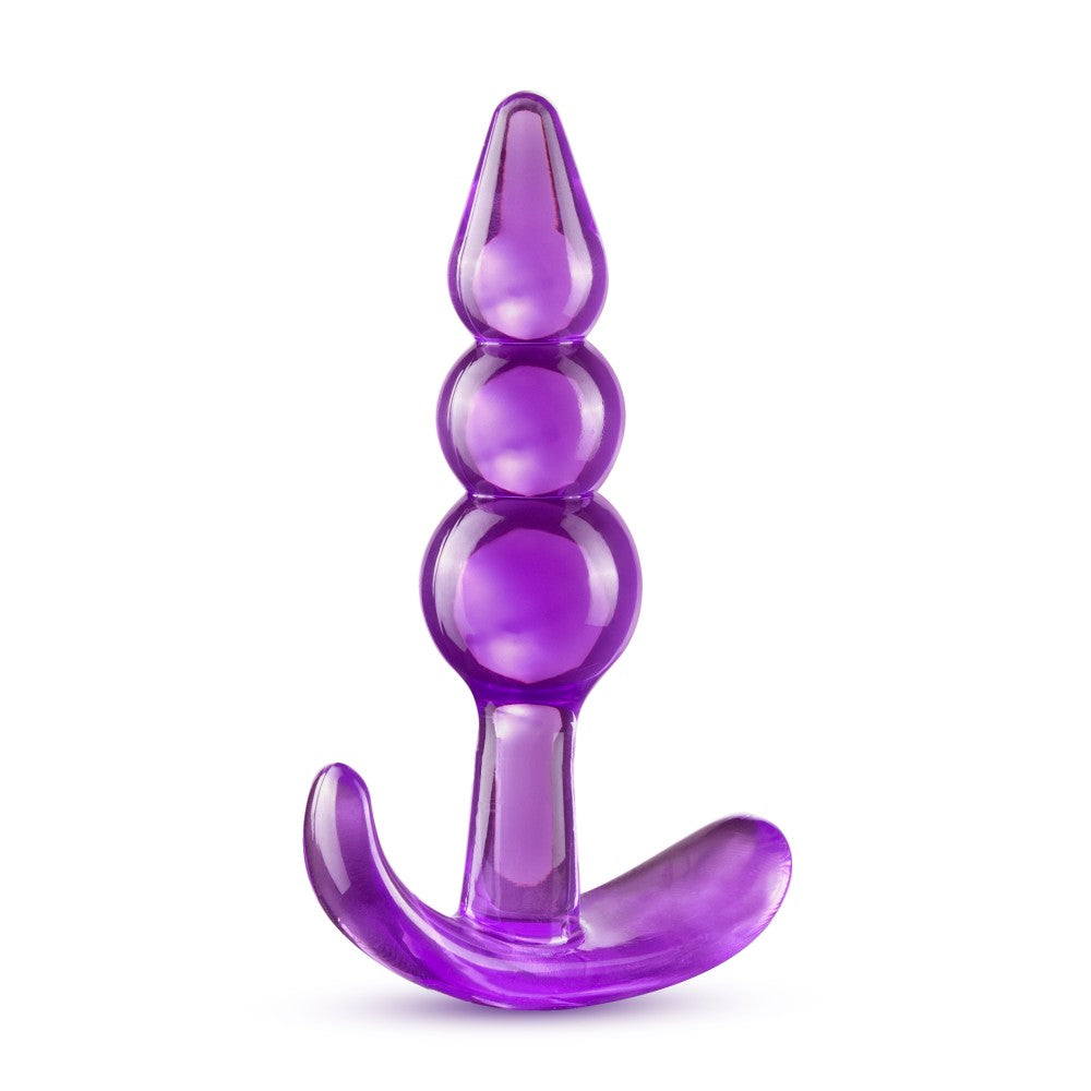 B Yours Triple Bead Butt Plug Purple