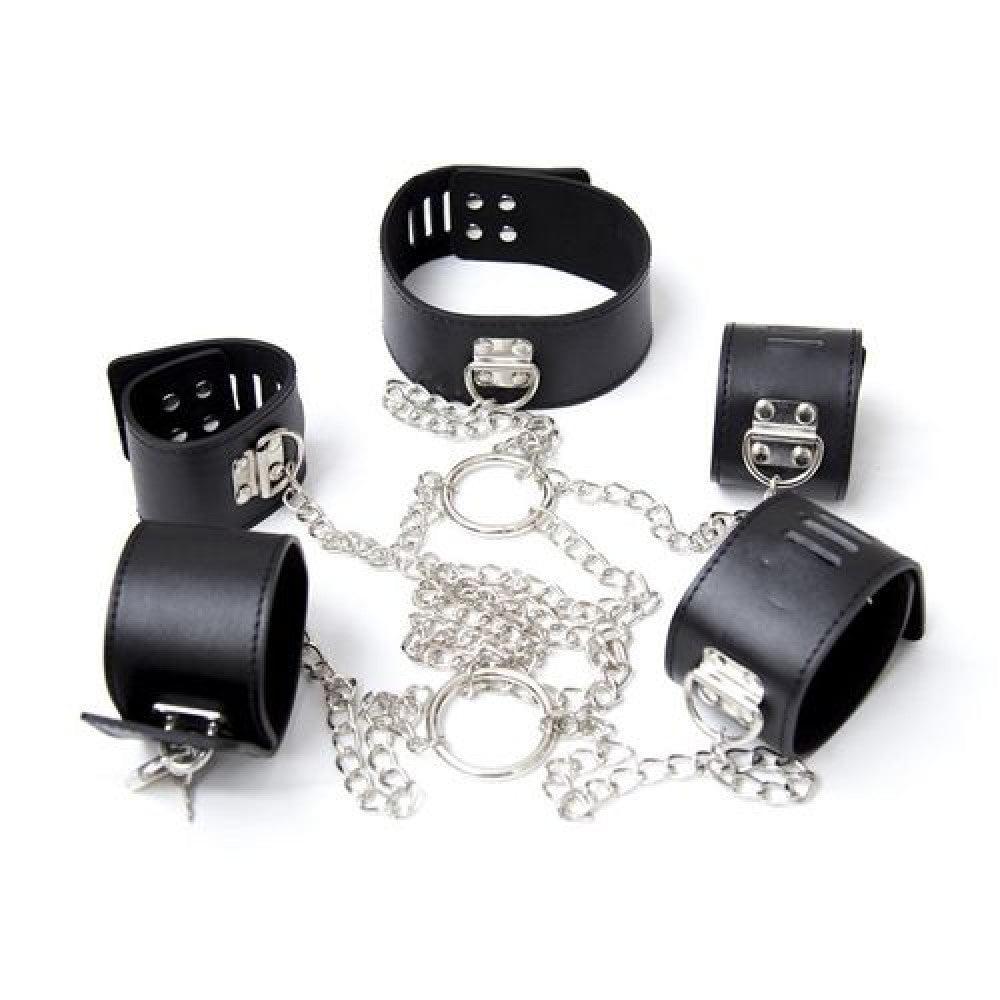 BDSM Hogtie Collar Hand & Foot Restraint Set