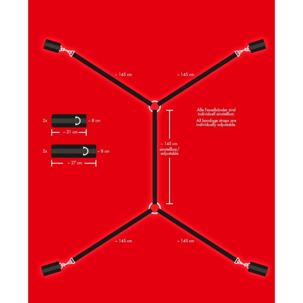 Bad Kitty BDSM Bed Restraints with Straps