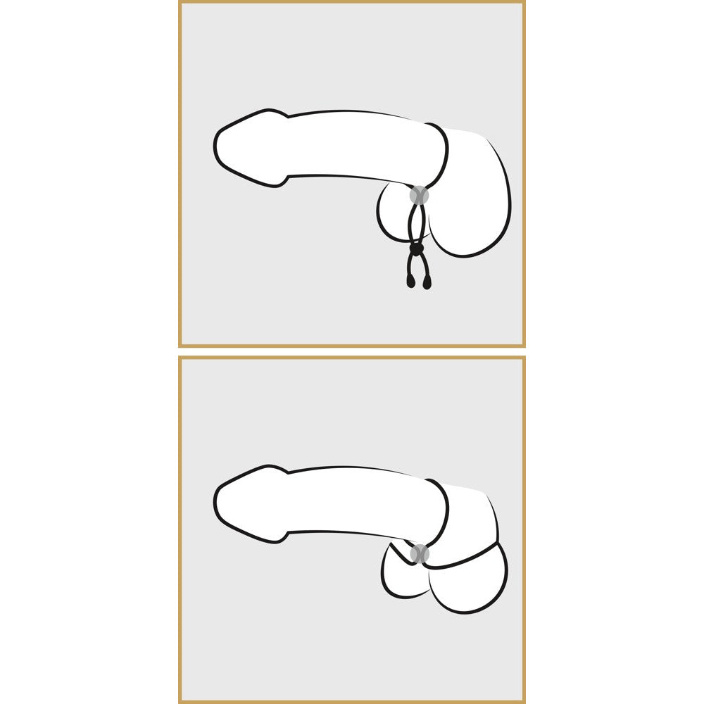 Bad Kitty Double Loop Adjustable Cock and Ball Lasso