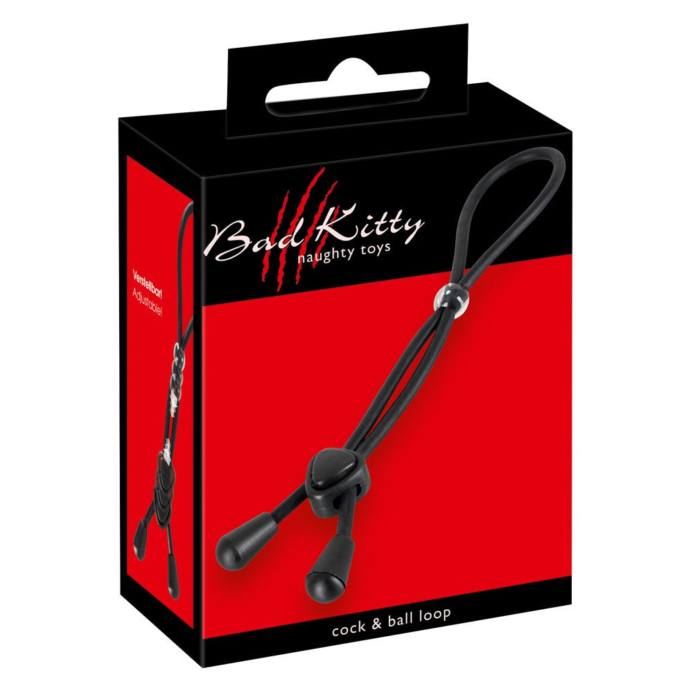 Bad Kitty Double Loop Adjustable Cock and Ball Lasso