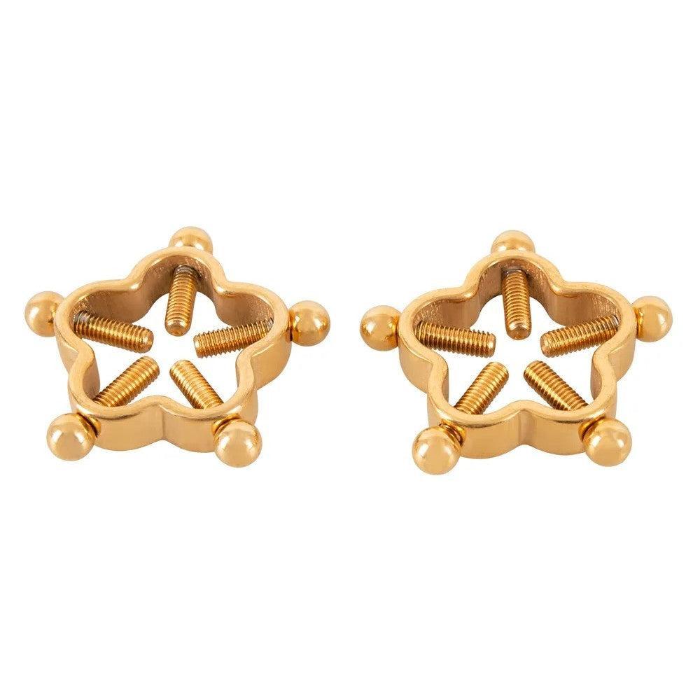 Bad Kitty Nipple Jewellery Metal Nipple Clips Gold