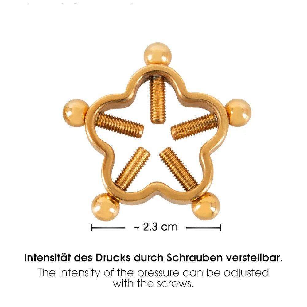 Bad Kitty Nipple Jewellery Metal Nipple Clips Gold