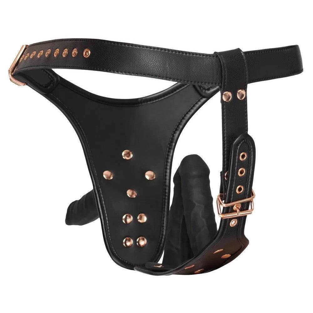 Bad Kitty Strap On with 3 Dildos Size S/M